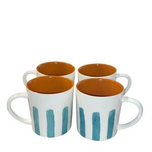 Wild Sage Lia Printed Teal Terracotta Mug Set of 4 from Bed Bath and Beyond
